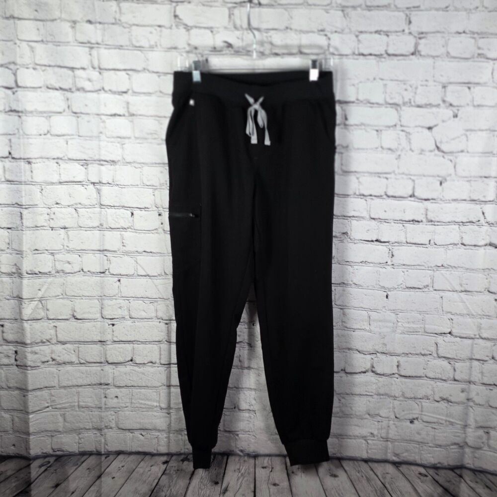 FIGS Technical Collection Zamora Women's Medium  Black Scrub Bottoms
